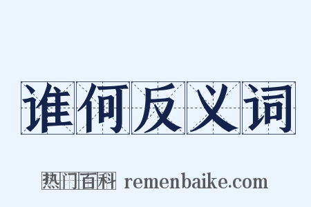 谁何反义词是什么意思的图片